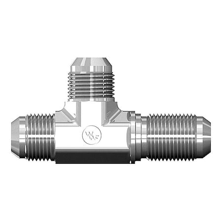 World Wide Fittings Male JIC to Male JIC to Male JIC Bulkhead Tube Tee F5726X04X04X04